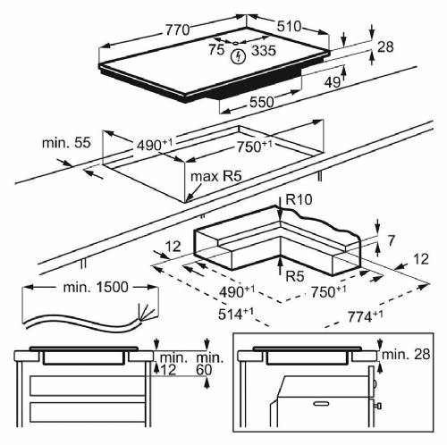 Aeg IKE84443IB piano cottura
