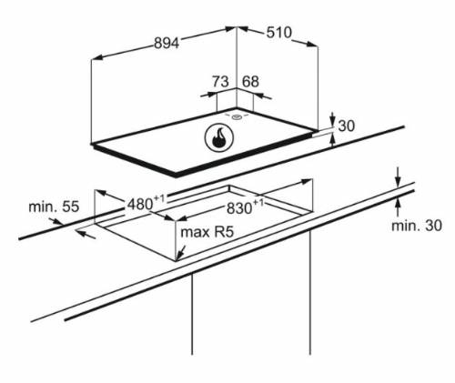 Aeg HD955100NB piano cottura