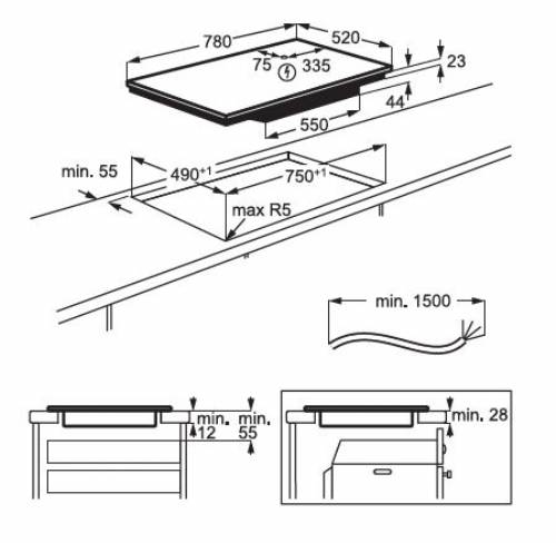 Aeg IKK84443FB piano cottura