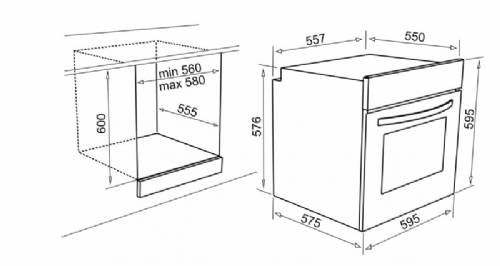 Elleci FGSP60268NS PLANO forno