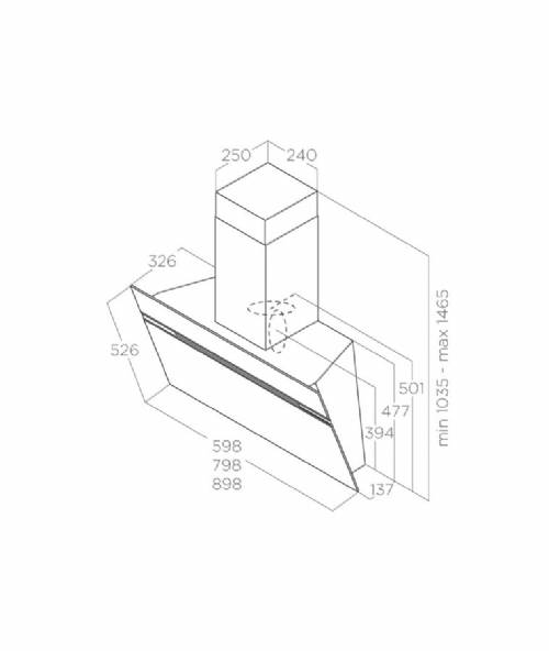 Elica STRIPE WH/A/80 - PRF0164805 cappa