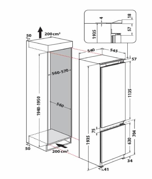 Whirlpool WHC20D023B1 SF frigorifero