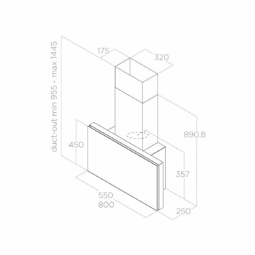 Elica PLAT WH/F/80 PRF0165712  cappa