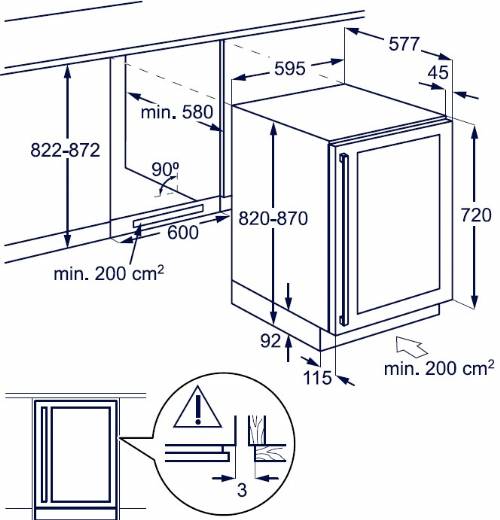 Electrolux EWS4052B5B Cantinetta Vino ad incasso Serie 500.