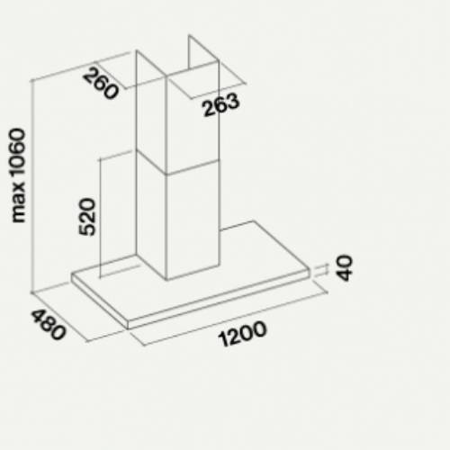 Falmec LUMEN cappa a parete 120 cm