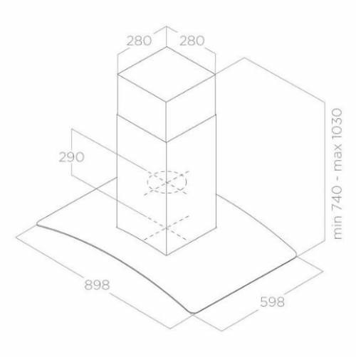 Elica REEF A ISLAND IX/A/90X60 PRF0150290 cappa