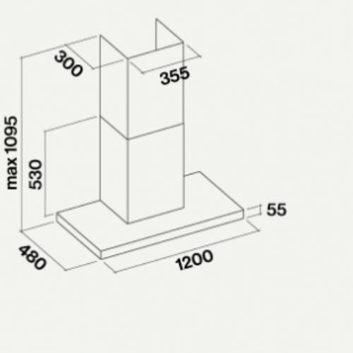 Falmec LUMINA NRS cappa a parete 120 cm