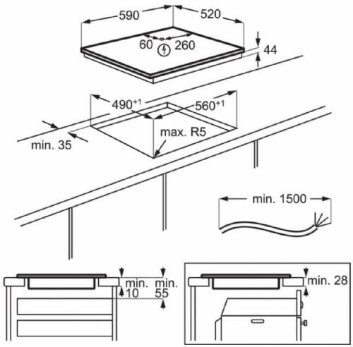 Electrolux KIV63443CT Piano cottura