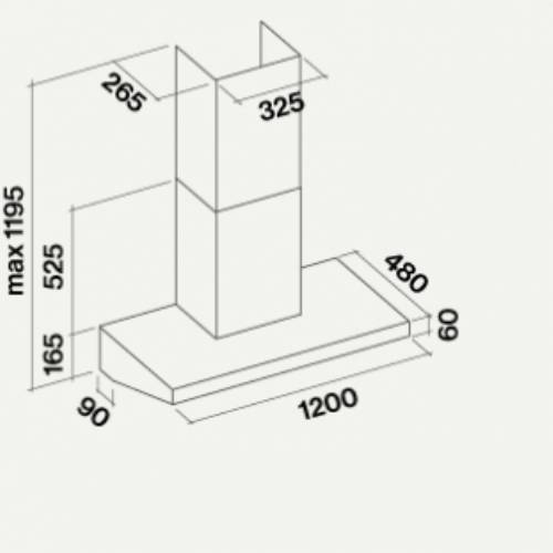 Falmec MARTEPRO120  cappa a parete 120 cm