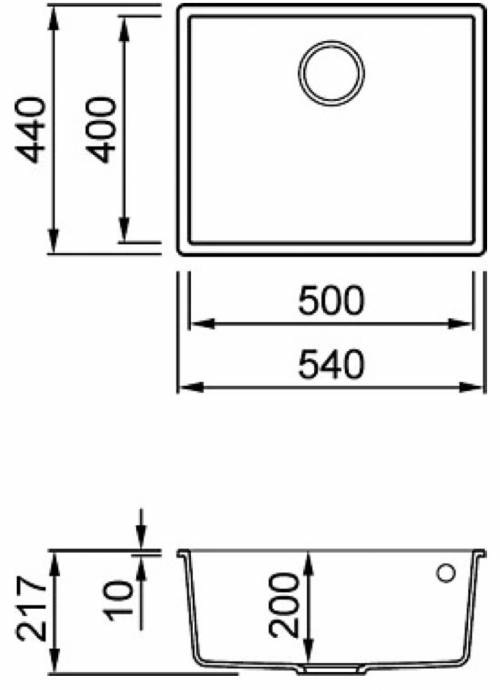 Elleci LGQ10578BSO Lavello serie QUADRA 105 SOTTOTOP colore 78 espresso.