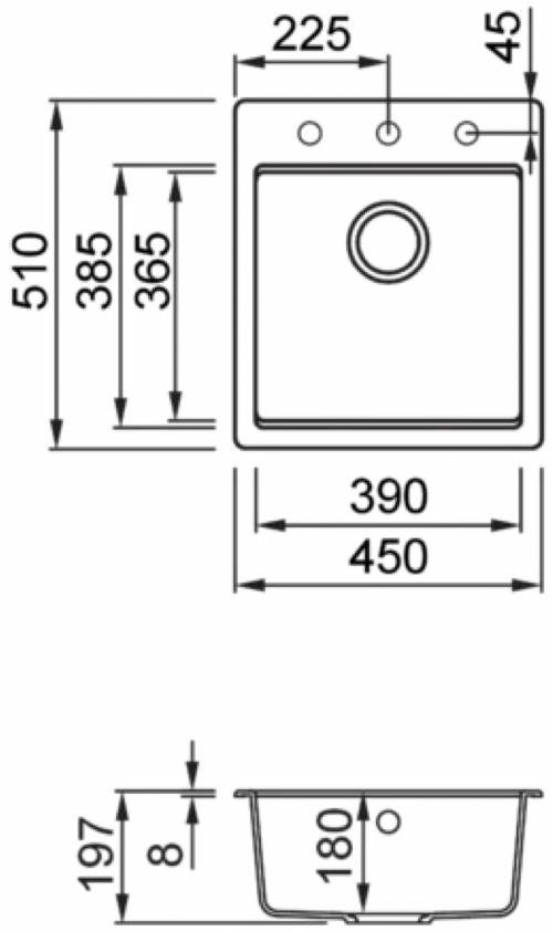 Elleci LG210243 Lavello serie TIME 102 colore 43 tortora.
