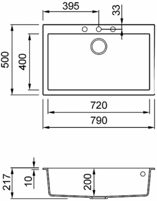 Elleci LGQ13078 lavello quadra 130 colore 78.