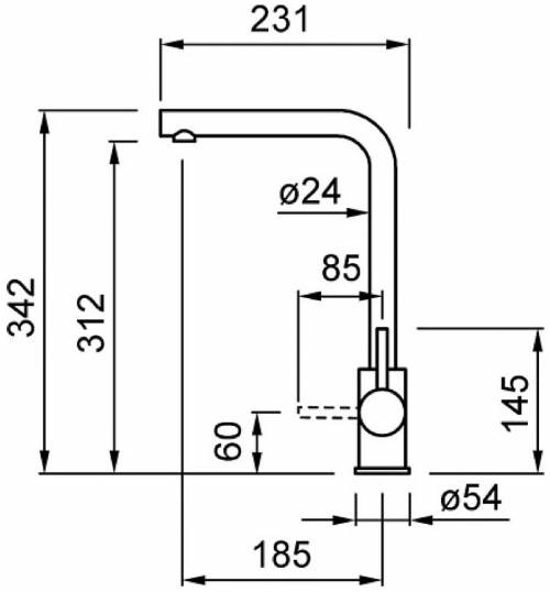 Elleci MGKTRA78 Miscelatore serie TRAIL colore 78 espresso.