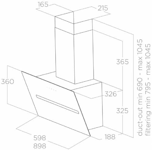 Elica SHY-S - PRF0166934 Cappa a parete da 60 cm vetro bianco