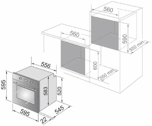 De Longhi FGE6NL Forno a gas statico.