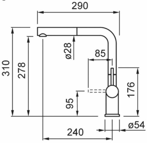 Elleci MGKSTP68 Miscelatore serie STREAM PLUS colore 68.