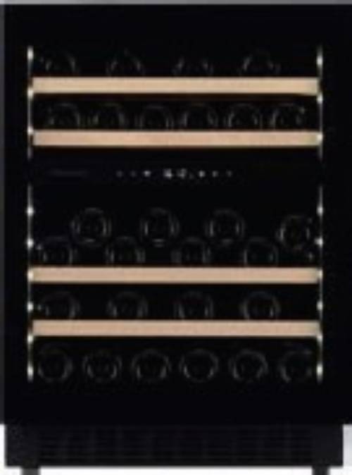 Cromberg HCV68UD cantina vino, vetro nero cerniera dx