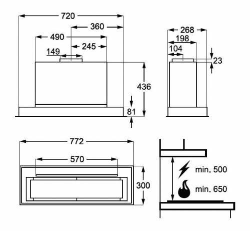Aeg NDG969AB Cappa da incasso Serie 9000 AutoSense