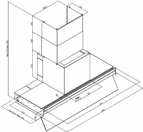 Silverline 3129.6.733.37 Cappa a incasso Inside CORE PURE DROP CONTROL