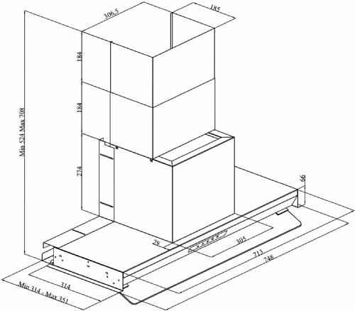 Silverline 3129.7.733.05 Cappa a incasso Inside 3 DROP CONTROL