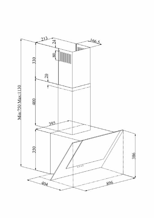 Silverline 3424 cappa a parete cm 90