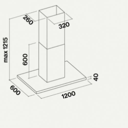 Falmec LUMEN cappa a isola 120 cm