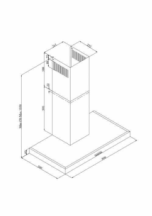 Silverline 3170 cappa a parete cm 90