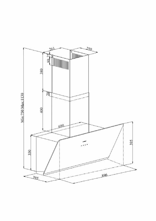 Silverline 3457 DROP CONTROL cappa cm 90