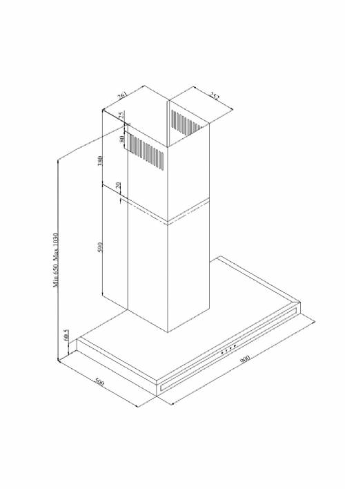 Silverline 3173 cappa a parete cm 90