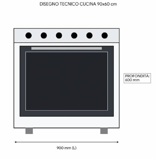PLAN9TPXS - CUCINA INOX 90 CM