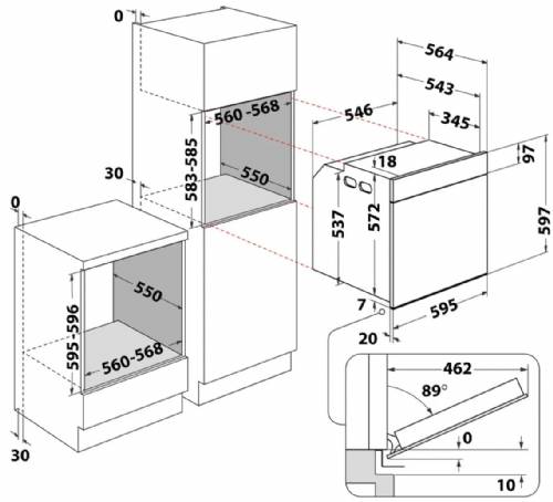 Whirlpool WOI4IS8HM0SXA Forno elettrico incasso