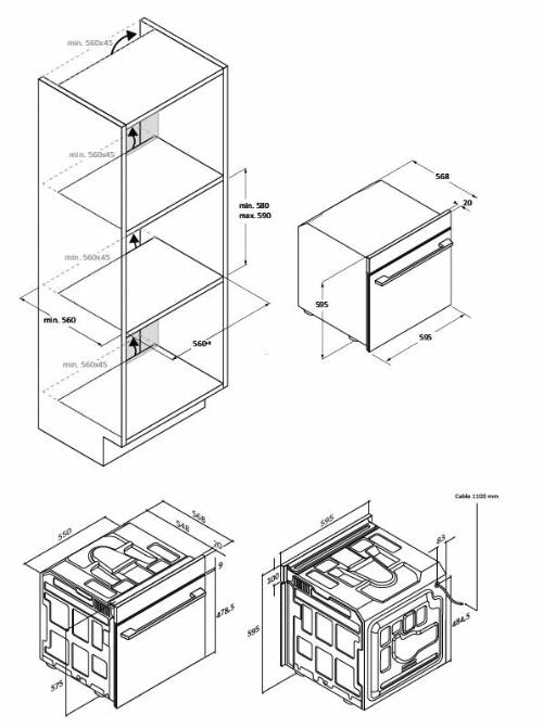Hoover HO6S5G3SYTB Forno