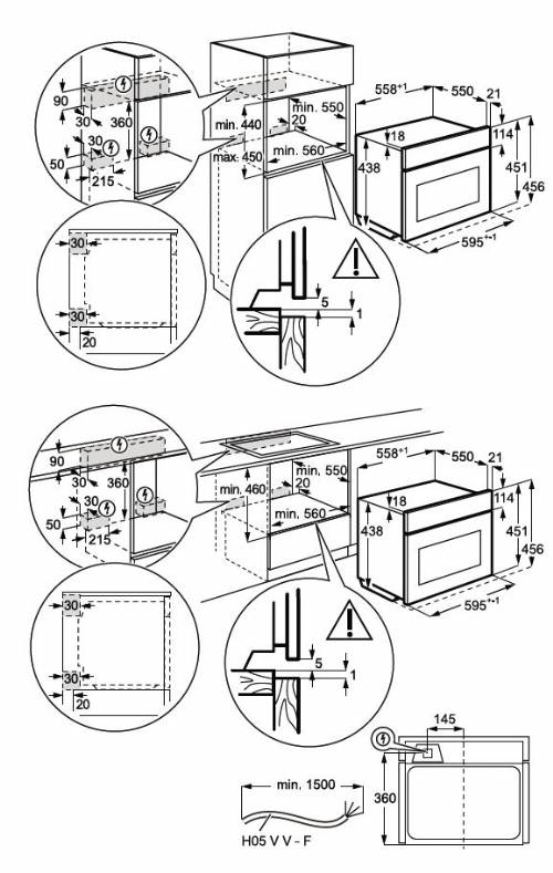 AEG NKP8S721B Forno compatto H45