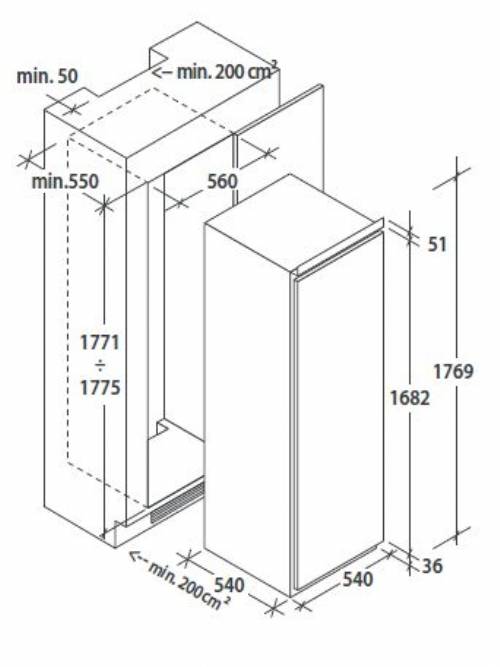HOOVER HBOD174/N FRIGORIFERI