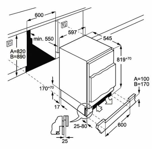 AEG OSK6I82EF frigorifero sottotavolo