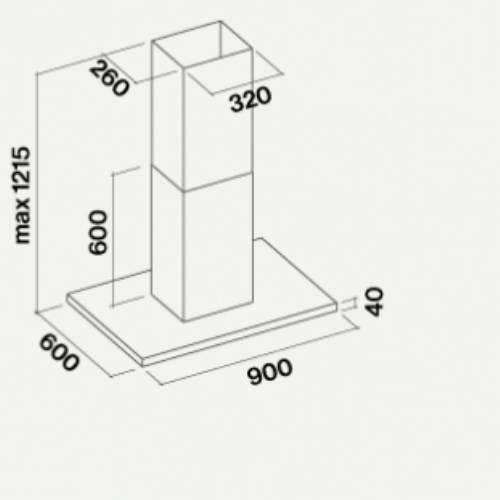 Falmec LUMEN cappa a isola 90 cm
