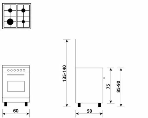 Glem Gas A654MX6 cucina