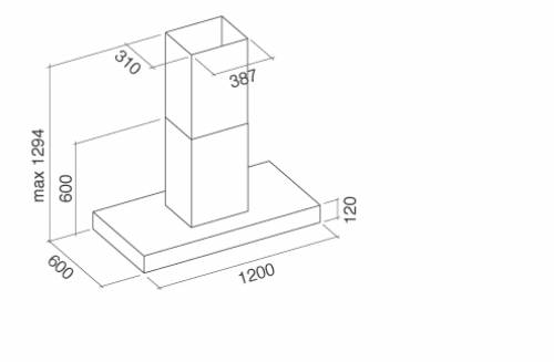 Falmec LINE PRO cappa isola 120 cm