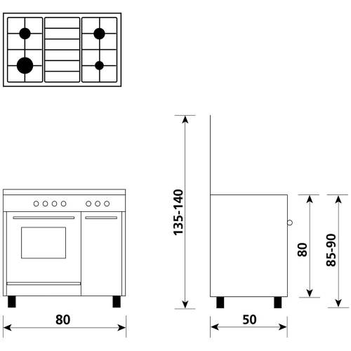 Glem Gas AS854EI cucina