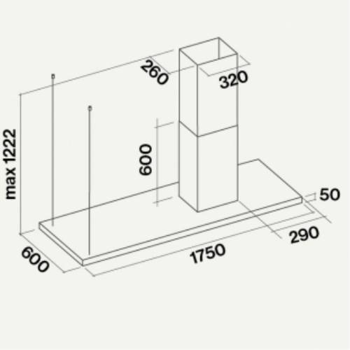 Falmec LUMEN ISOLA 175 DX cappa