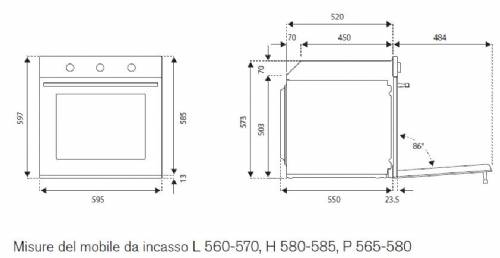 Bertazzoni F605MODEKX forno