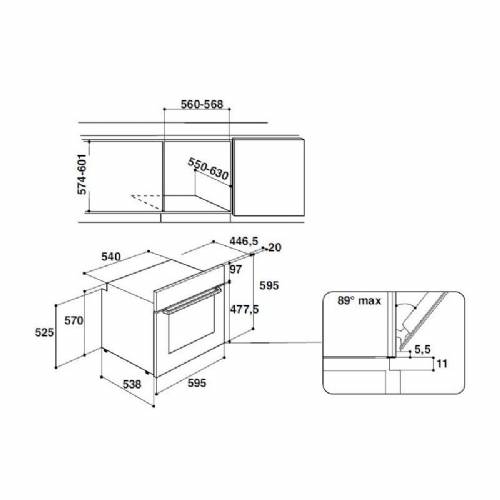 Hotpoint 3AF 534 H IX HA forno