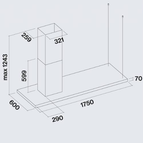 Falmec ELLE cappa a isola nera