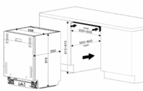 Cromberg HDN6014BI Lavastoviglie da incasso 60 cm