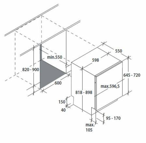 HOOVER HDIN2D522PB/E LAVASTOVIGLIE