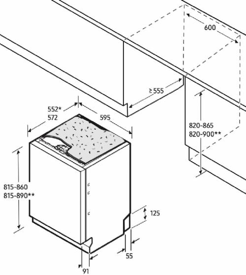 Samsung DW60DG790 Lavastoviglie da Incasso Samsung Serie 6 JetClean