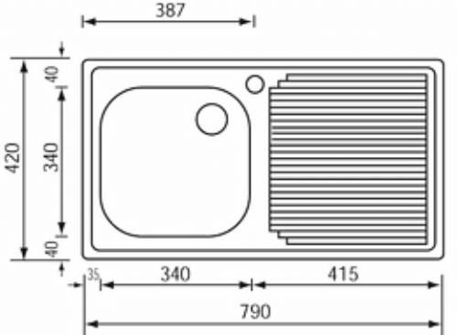 CM 011011DCSSX AURORA lavello