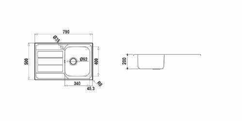 Schock MASTD100SSX MASTER D100S SX lavello