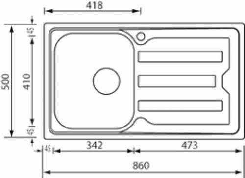 CM 010013SCSSP CRISTAL lavello