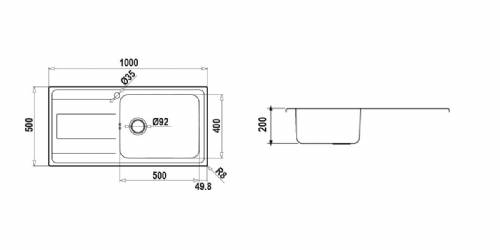 Schock WAVD100LSX WAVE D100L SX lavello